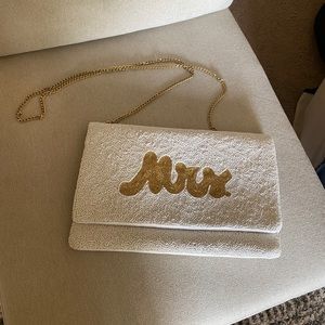 Mrs. Beaded Clutch with chain